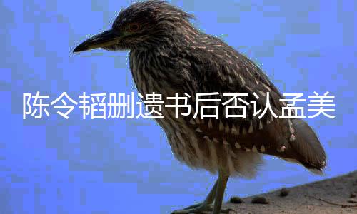 并无美岐美岐认孟遗书陈令韬删转达后否是小三